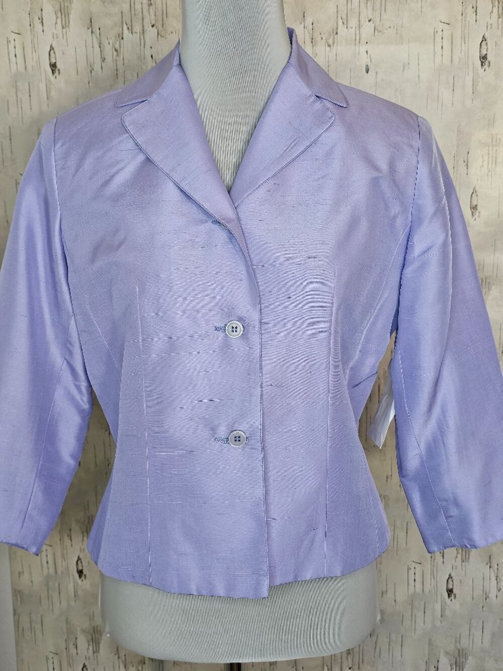 Harris Wallace Vintage Lavender Silk Blazer